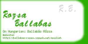 rozsa ballabas business card