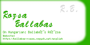 rozsa ballabas business card